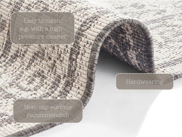Sivo-krem zunanja preproga NORTHRUGS Cebu, 160 x 230 cm