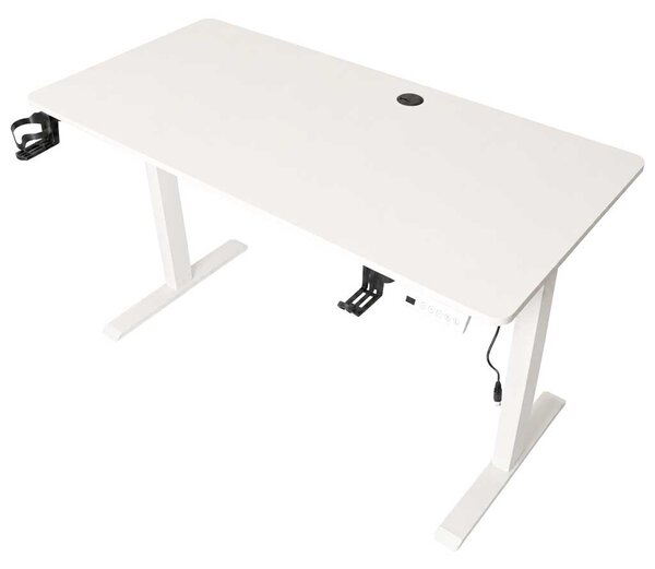 Električna dvižna pisalna miza 120 x 60 cm - bela