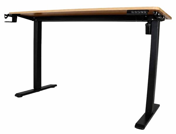 Električna dvižna pisalna miza 120 x 60 cm - svetel les - IKONKA HOME