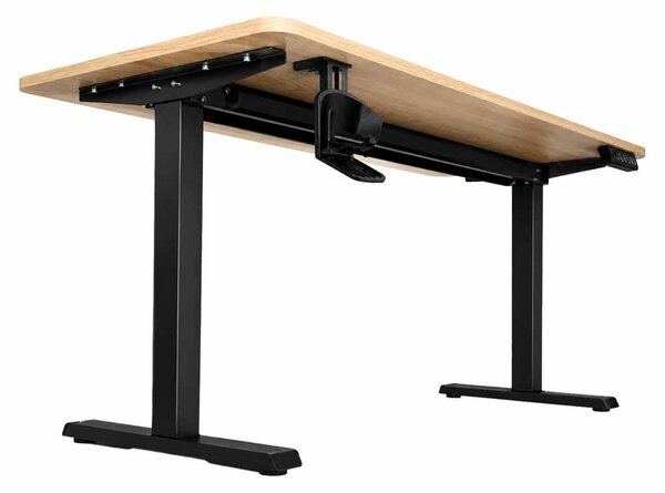 Električna dvižna pisalna miza 120 x 60 cm - svetel les - IKONKA HOME