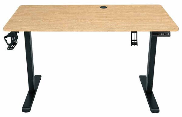 Električna dvižna pisalna miza 120 x 60 cm - svetel les - IKONKA HOME