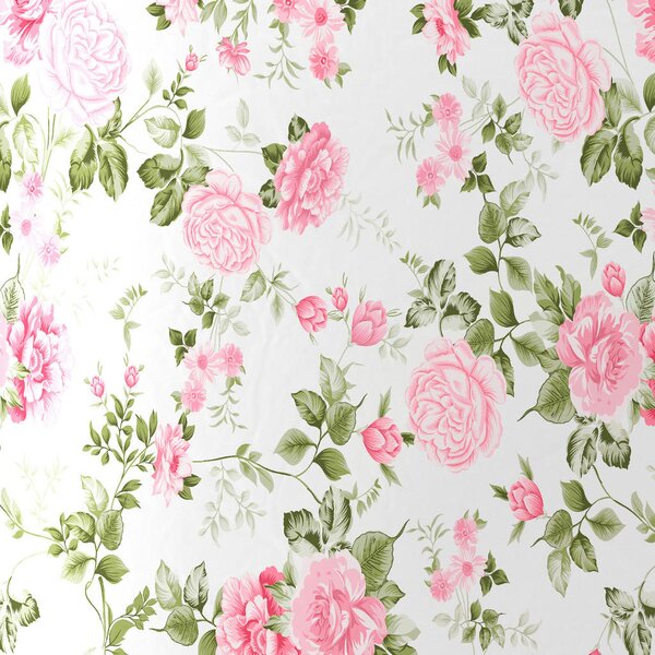 OBOJESTRANSKA POSTELJNINA ROSES 140/200 cm saten večbarvno