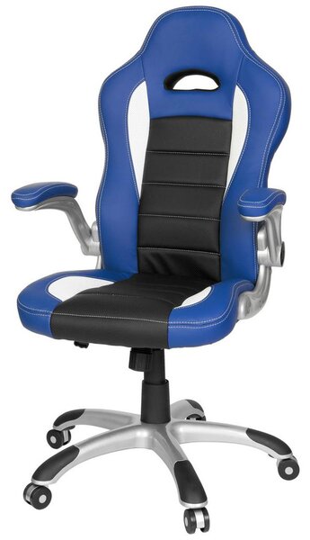 MID.YOU Gaming Stol Game Sport, Črna, Modra, Bela