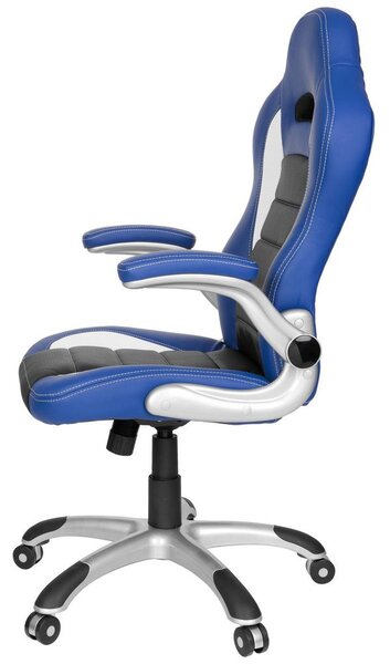 MID.YOU Gaming Stol Game Sport, Črna, Modra, Bela