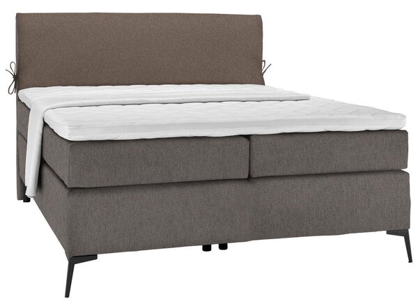 POSTELJA BOXSPRING 120 cm x 200 cm , tekstil rjava, siva