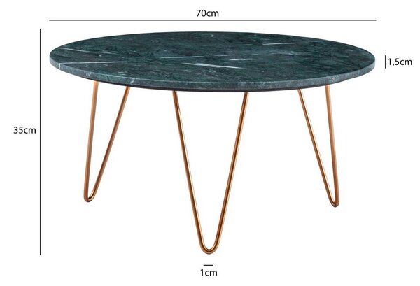 Livetastic Klubska Miza Marble, Marmor, Zelena