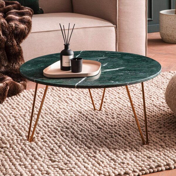 Livetastic Klubska Miza Marble, Marmor, Zelena