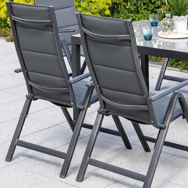 Gardenson Vrtna Garnitura Taviano, 7-Delno, Aluminij, Steklo