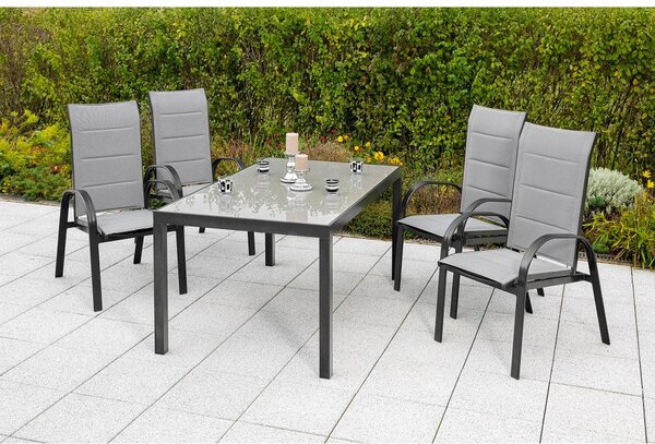 Gardenson Vrtni Set Marini, 5-Delno, Aluminij, Steklo