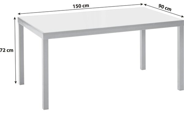 Gardenson Vrtna Miza Gardenson, Steklo, Aluminij, 150x90