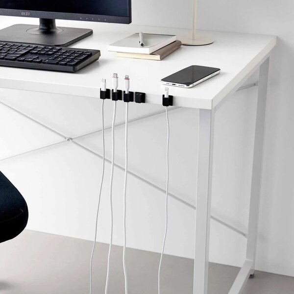 Črni kovinski organizatorji v kompletu 5 ks za kable Smart – YAMAZAKI