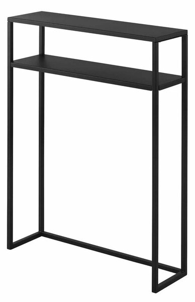 Črna kovinska stranska mizica 18x60 cm Tower – YAMAZAKI
