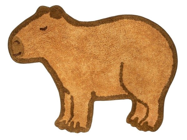 Rjava bombažna otroška preproga 52x68 cm Capybara – Sass & Belle