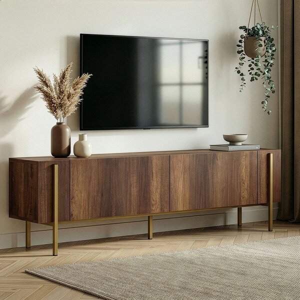 TV omarica v orehovem dekorju v temni naravni barvi 180x45x30 cm Nexus – Kalune Design