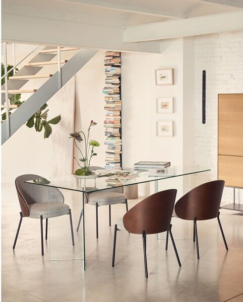 Steklena jedilna miza 90x180 cm Burano – Kave Home