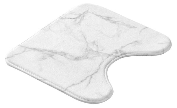 Belo-siva kopalniška preproga za WC 45x45 cm Marbre – douceur d'intérieur