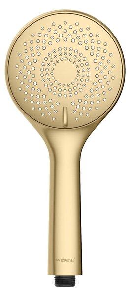Plastična varčna tuš glava v mat zlati barvi ø 11 cm Watersaving System – Wenko