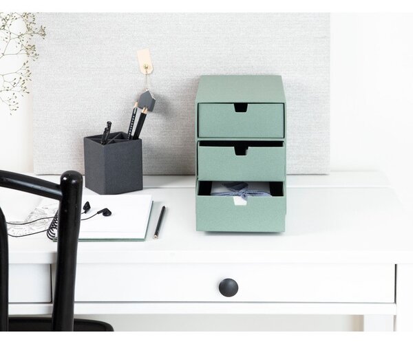 Zelen kartonast organizator za predale Ingrid Canvas Paper Laminate – Bigso