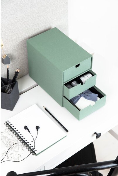Zelen kartonast organizator za predale Ingrid Canvas Paper Laminate – Bigso