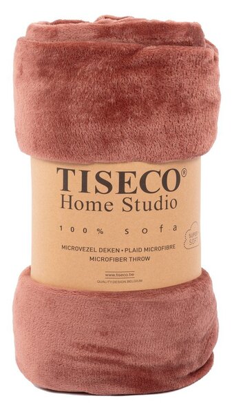 Opečnato oranžna odeja iz mikropliša 150x200 cm Cosy – Tiseco Home Studio