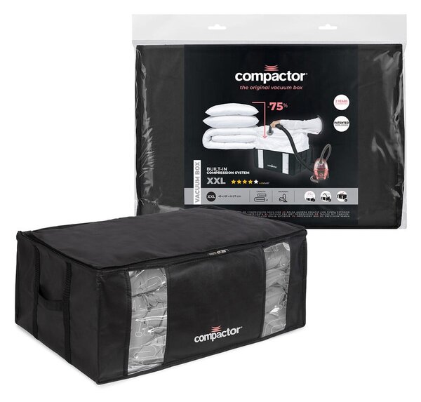 Črna škatla za shranjevanje z vakuumsko vrečo Compactor Black Edition, prostornina 210 l