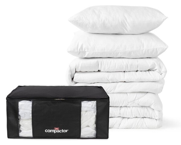 Črna škatla za shranjevanje z vakuumsko vrečo Compactor Black Edition, prostornina 210 l