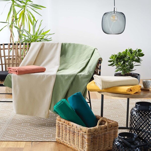 Zeleno pregrinjalo 180x220 cm Lucile – douceur d'intérieur