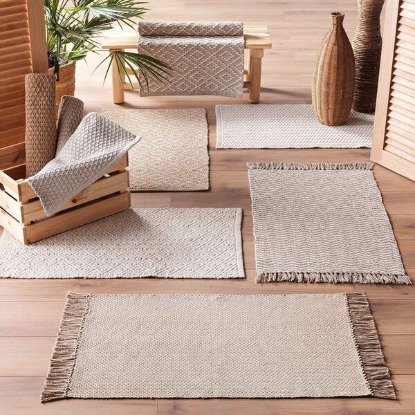 Kremno bela pralna preproga 50x80 cm Alivia – douceur d'intérieur