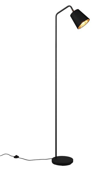 Črna stoječa svetilka s tekstilnim senčnikom (višina 148 cm) Buddy – Reality