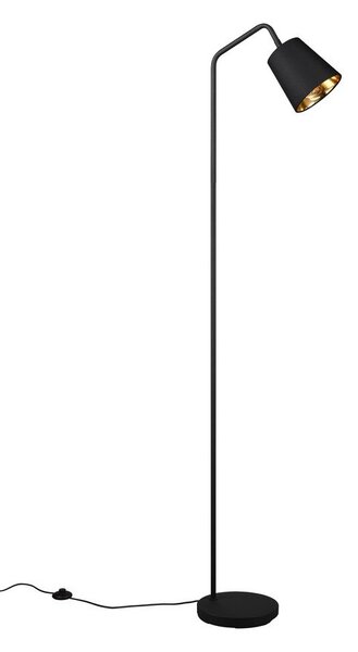 Črna stoječa svetilka s tekstilnim senčnikom (višina 148 cm) Buddy – Reality