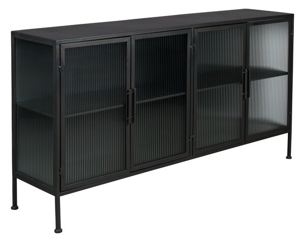 Črna kovinska vitrina 150x80 cm Boli – Dutchbone