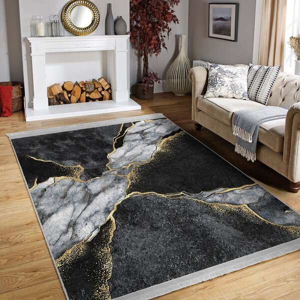 Črn tekač 80x200 cm - Mila Home