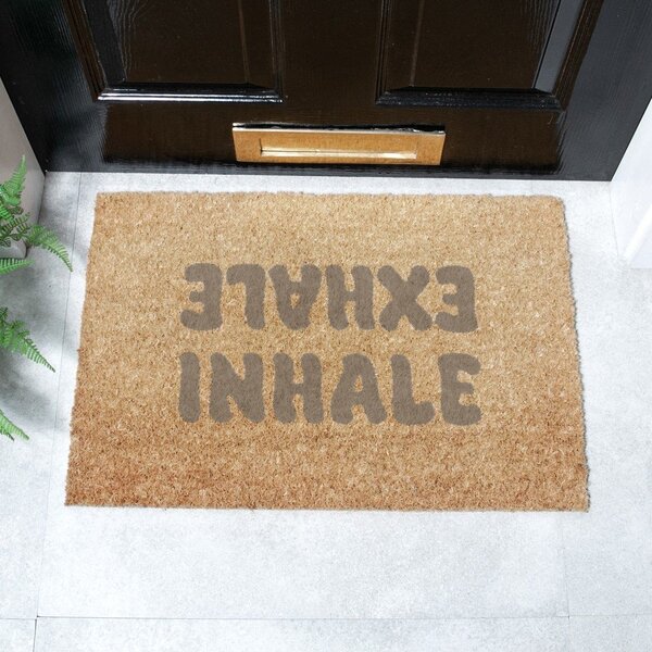 Predpražnik iz kokosovih vlaken 60x90 cm Inhale Exhale – Artsy Doormats
