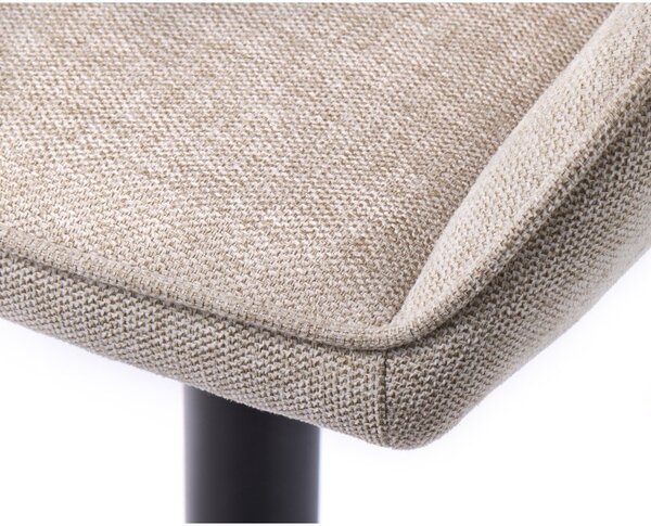 Bež oblazinjen jedilni stol z nasloni za roke Nolan – Unique Furniture