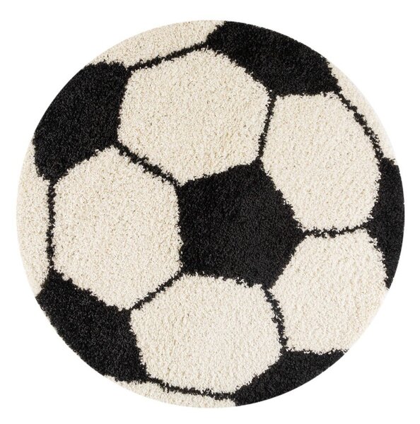 Črno-kremno bela otroška preproga ø 100 cm Fun – Ayyildiz Carpets