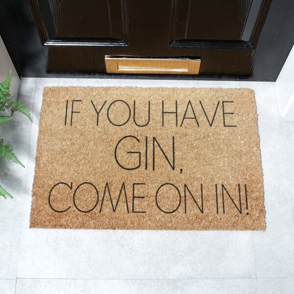 Predpražnik iz kokosovih vlaken 40x60 cm If You Have Gin – Artsy Doormats