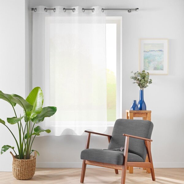 Bela prosojna zavesa iz tančice 140x180 cm Lissea – douceur d'intérieur