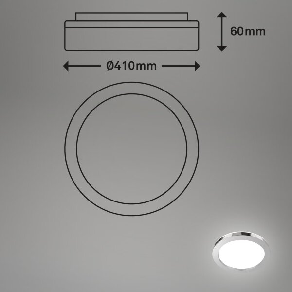 Briloner 3673-018-LED Kopalniška stropna svetilka SPLASH LED/28W/230V pr. 41 cm