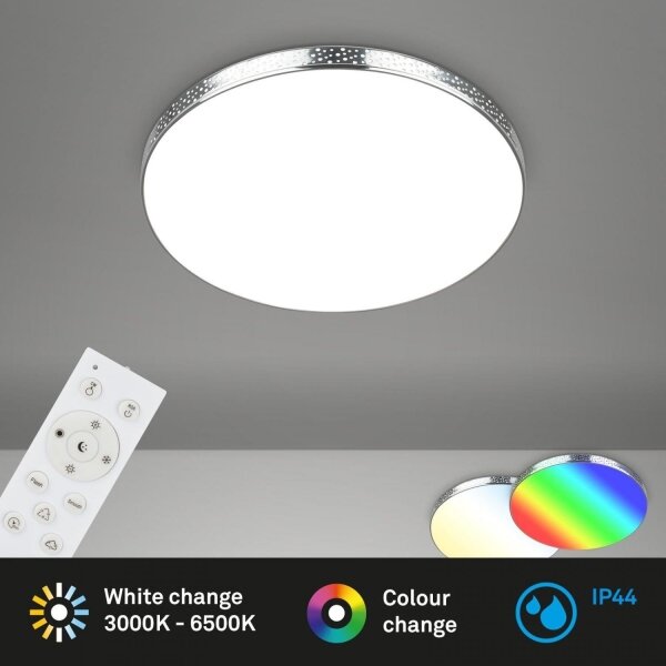 Briloner 3679-018-LED RGB Zatemnitvena kopalniška stropna svetilka MAGA LED/18,5W/230V + Daljinski upravljalnik