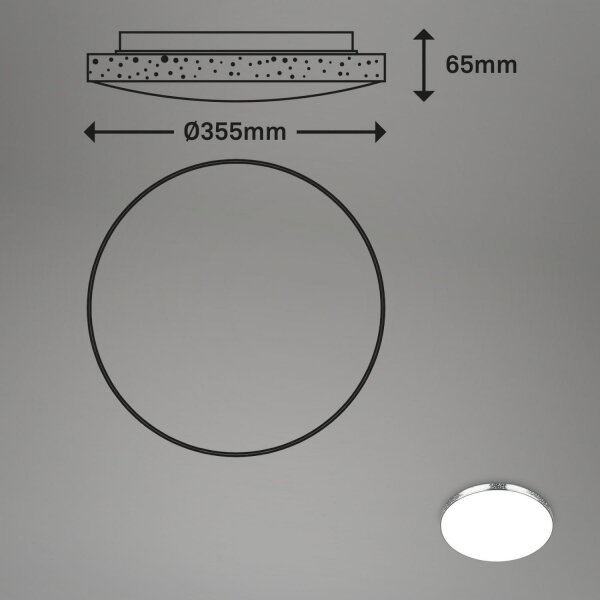 Briloner 3679-018-LED RGB Zatemnitvena kopalniška stropna svetilka MAGA LED/18,5W/230V + Daljinski upravljalnik