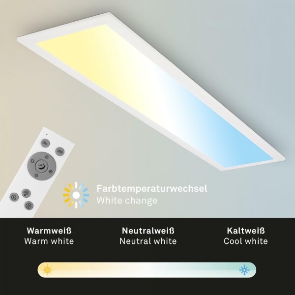 Briloner 7399016 - LED Zatemnitveni nadgradni panel LED/24,5W/230V 3000-6500K + Daljinski upravljalnik