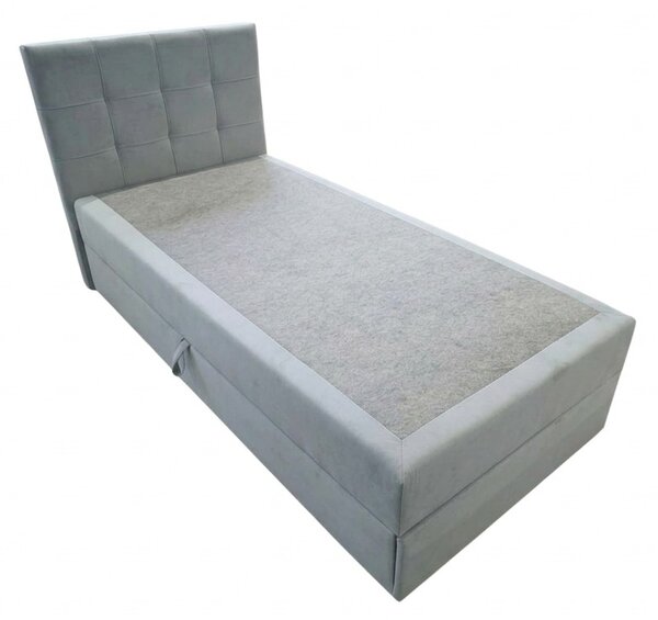 Oblazinjena postelja boxspring DIRELIS TRINITY 90x200 cm siva Vzmetnica: Vzmetnica Bonell