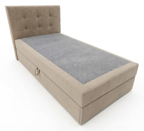 Oblazinjena postelja boxspring DIRELIS TRINITY 90x200 cm bež Vzmetnica: Vzmetnica Bonell