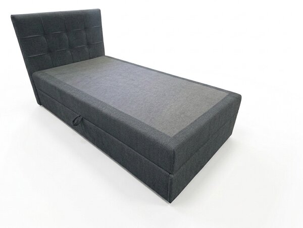 Oblazinjena postelja boxspring DIRELIS VIBE 90x200 cm temno siva Vzmetnica: Vzmetnica Bonell