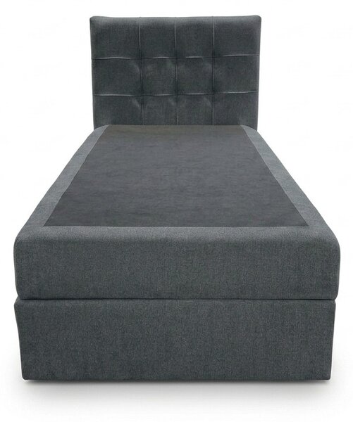 Oblazinjena postelja boxspring DIRELIS VIBE 90x200 cm temno siva Vzmetnica: Vzmetnica Bonell