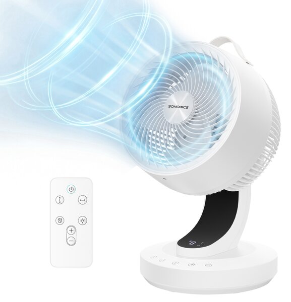 Cirkulacijski ventilator FLOW z daljinskim upravljalnikom, bel SongmicsHome