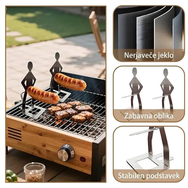 Grillboyz™ Zabavna Držala Za žar Klobase – 3 Kos