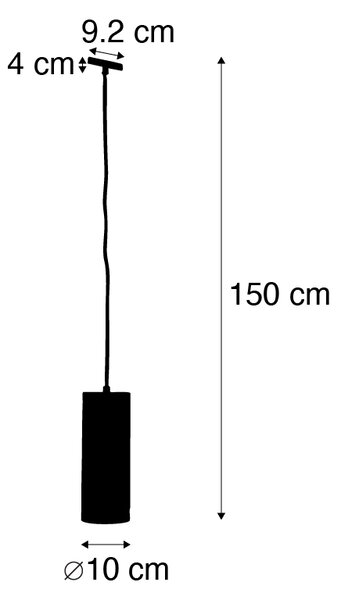 Dizajnerska viseča svetilka temna bronasta vklj. 1-fazni adapter za tirnico - Slimline Tubo