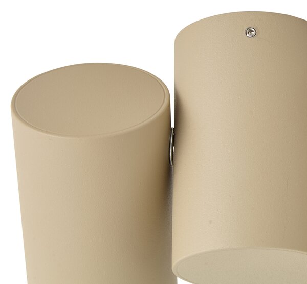 Sodoben 2-svetlobni nagibni stropni reflektor taupe - Michael
