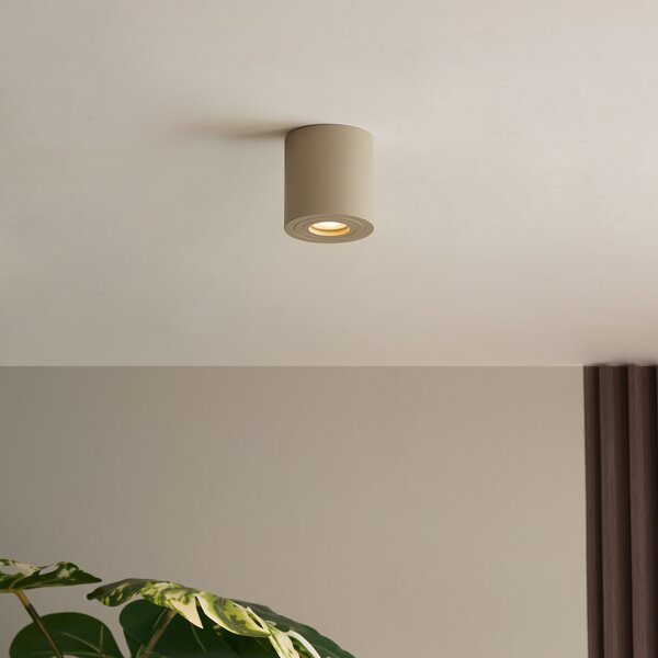 Sodoben stropni reflektor Taupe GU10 50mm IP44 - Capa